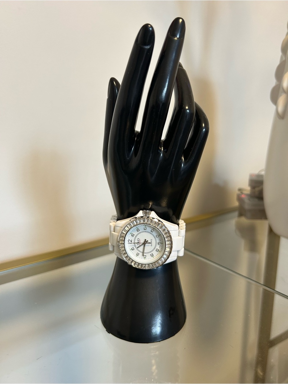 TKO White Crystal Bezel Women's Fashion Watch